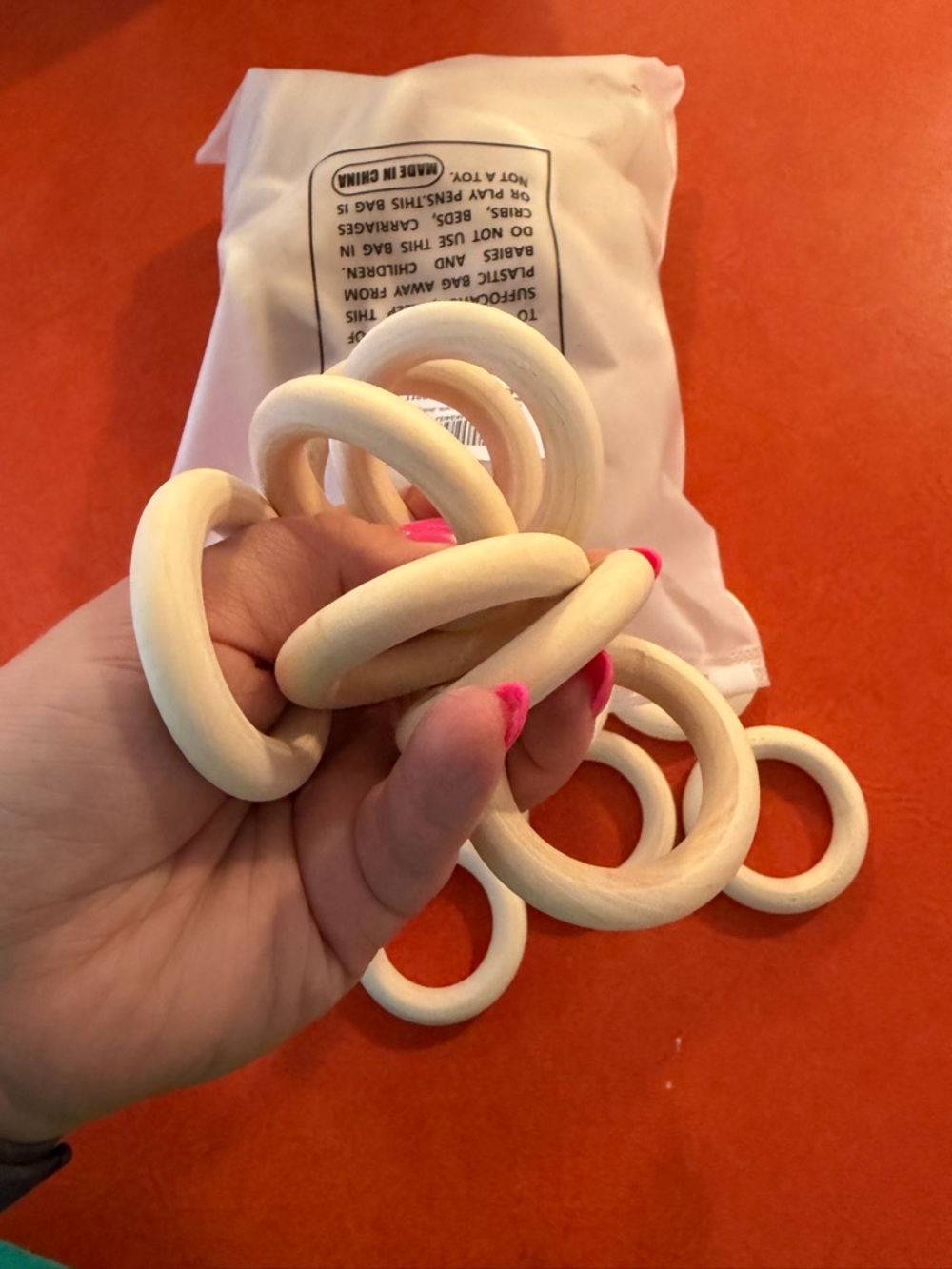 Wooden Craft Rings - Picture 2 of 4